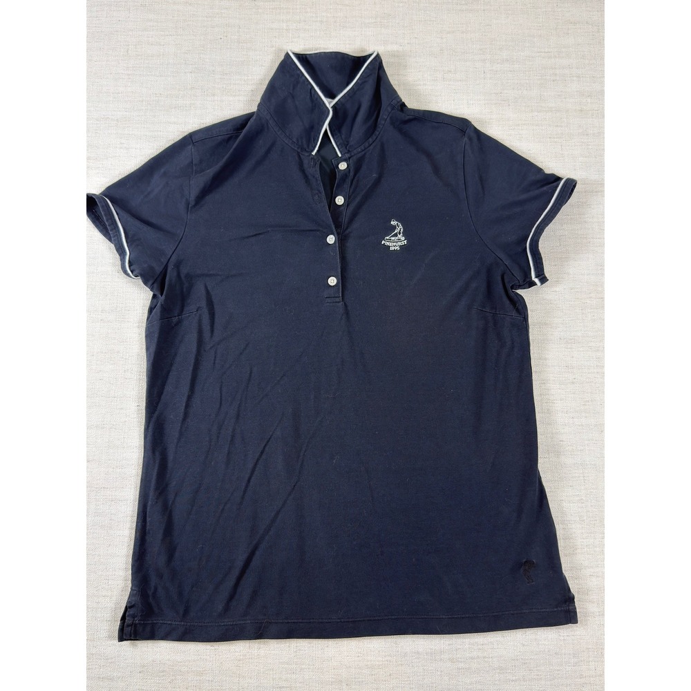 Ashworth Mens Black‎ Pinehurst 1895 Golf Polo Shirt Size Medium Short Sleeve